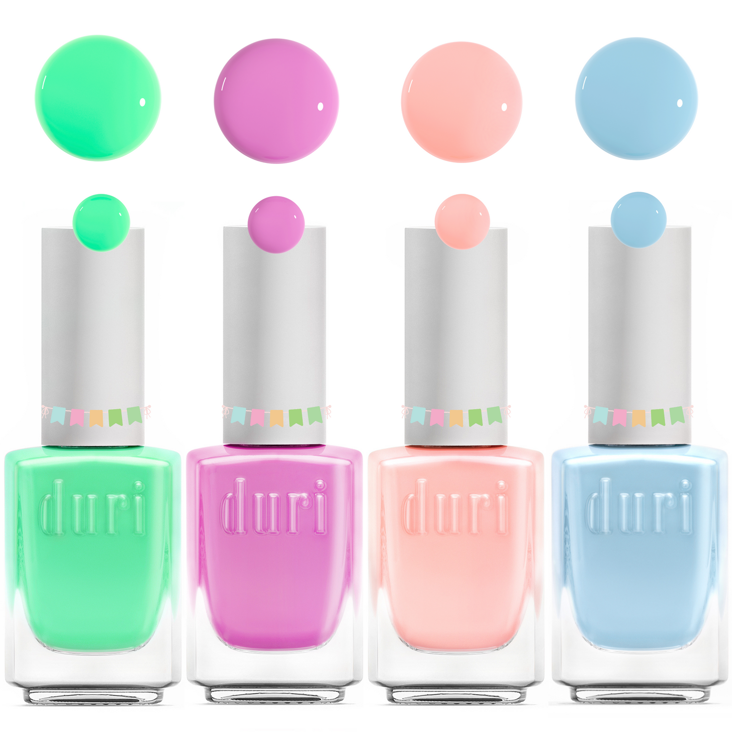 [shopify--color-pattern] Nail Polish - Pastel Neon Nail Polish Set 2 - Duri Cosmetics -[shopify--product-benefits]