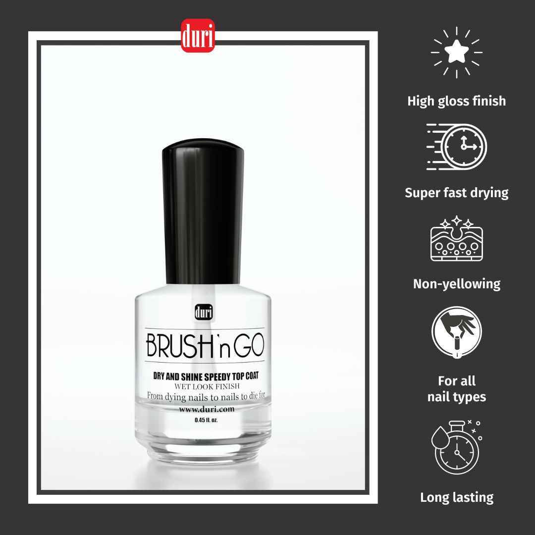 Brush'n GO Dry & Shine Speedy Top Coat - Duri Cosmetics