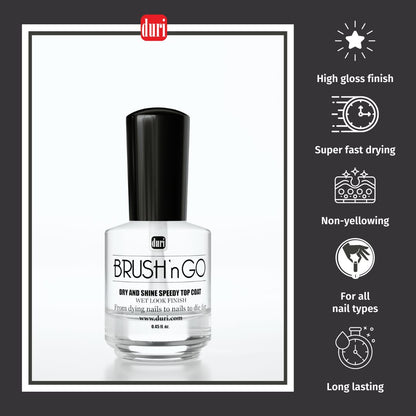 Brush'n GO Dry & Shine Speedy Top Coat - Duri Cosmetics