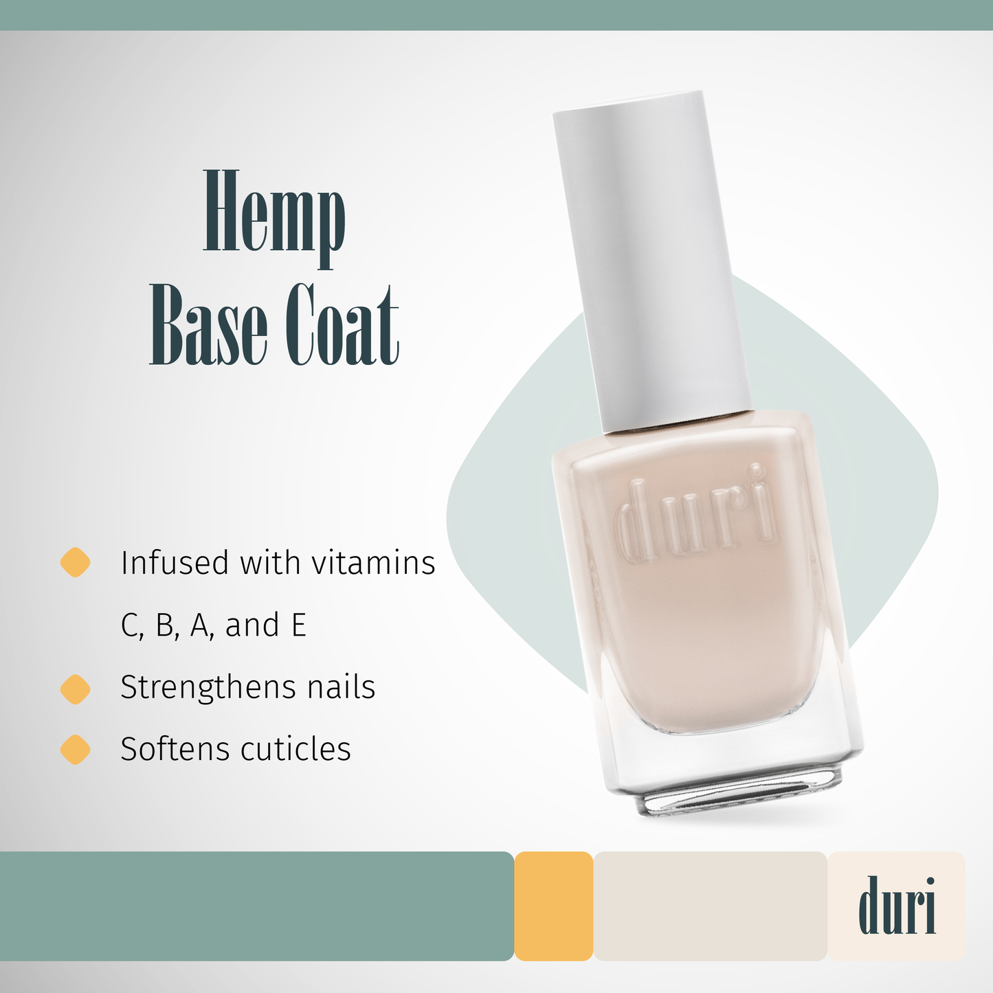 [shopify--color-pattern] Nail Care - Hemp Seed Liquid Wrap Base Coat - Duri Cosmetics -[shopify--product-benefits]