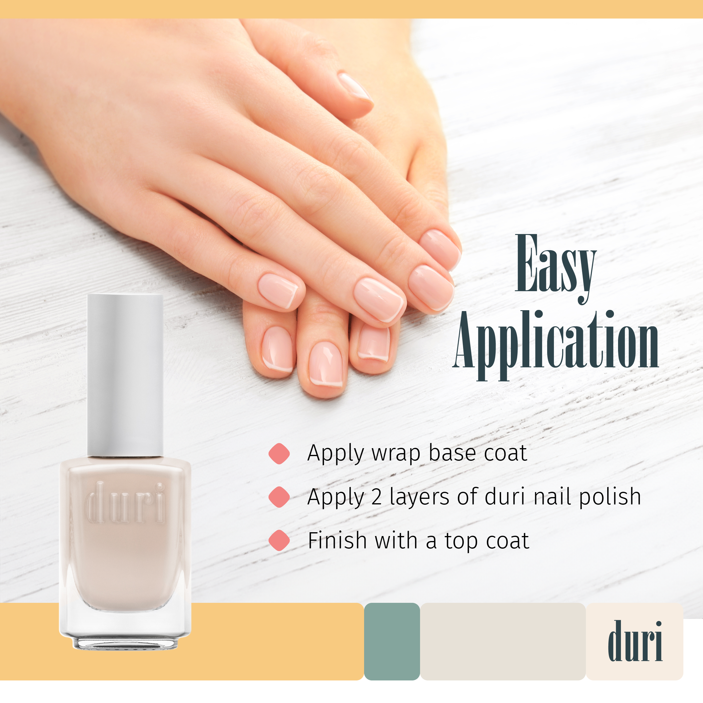 Nail Care Hemp Seed Liquid Wrap Base Coat Duri Cosmetics