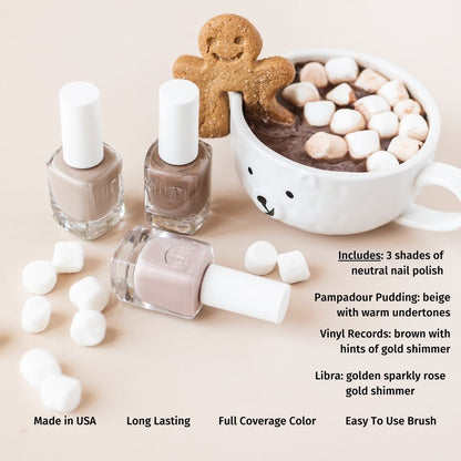 [shopify--color-pattern]  - Neutrals with flare ✨, Nude Trio Nail Polish Set - Duri Cosmetics -[shopify--product-benefits]