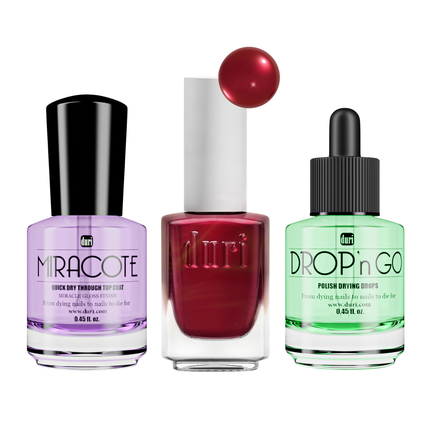 [shopify--color-pattern] Manicure Kits - Ruby Holiday Polish & Quick Dry Travel Set - Duri Cosmetics -[shopify--product-benefits]