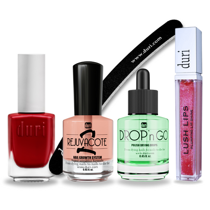 Vivacious Quick Dry Nails & Lip Plumper Set - Duri Cosmetics