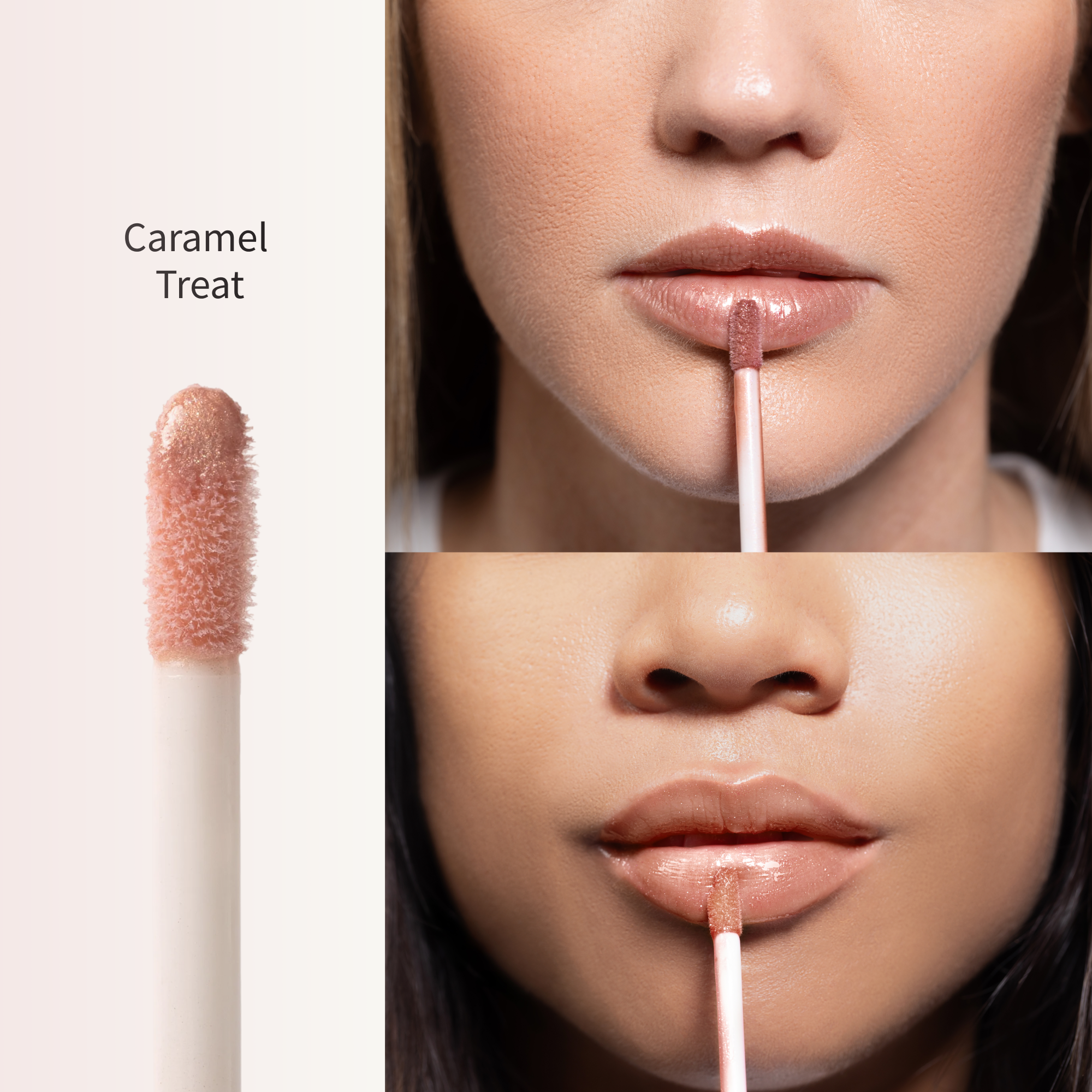 Lip Plumper - Lush Lips Plumping Gloss - Caramel Treat, Moisturizing Cooling Lip Gloss - Duri Cosmetics - long lasting, sustainably made in small batches, made in USA