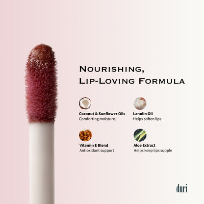 Lip Plumper - Lip Plumper, Icicle - Clear Iridescent Plumping Lip Gloss, Moisturizing Volumizing Gloss - Duri Cosmetics - long lasting, sustainably made in small batches, made in USA