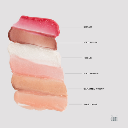 Lip Plumper - Lip Plumper, Icicle - Clear Iridescent Plumping Lip Gloss, Moisturizing Volumizing Gloss - Duri Cosmetics - long lasting, sustainably made in small batches, made in USA