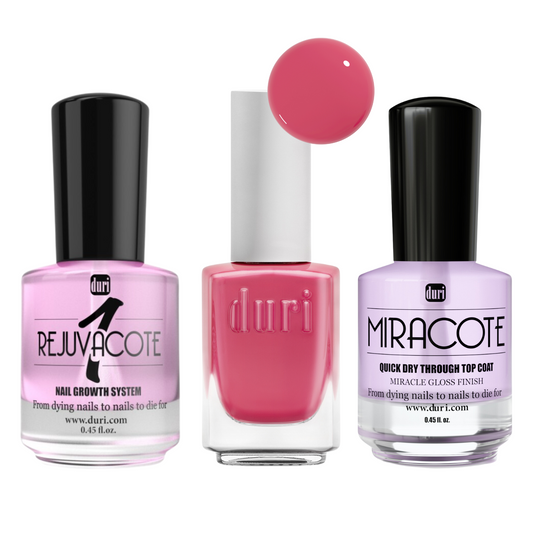 Bubblegum Pink Strengthening Nail Polish Travel Set - Duri Cosmetics