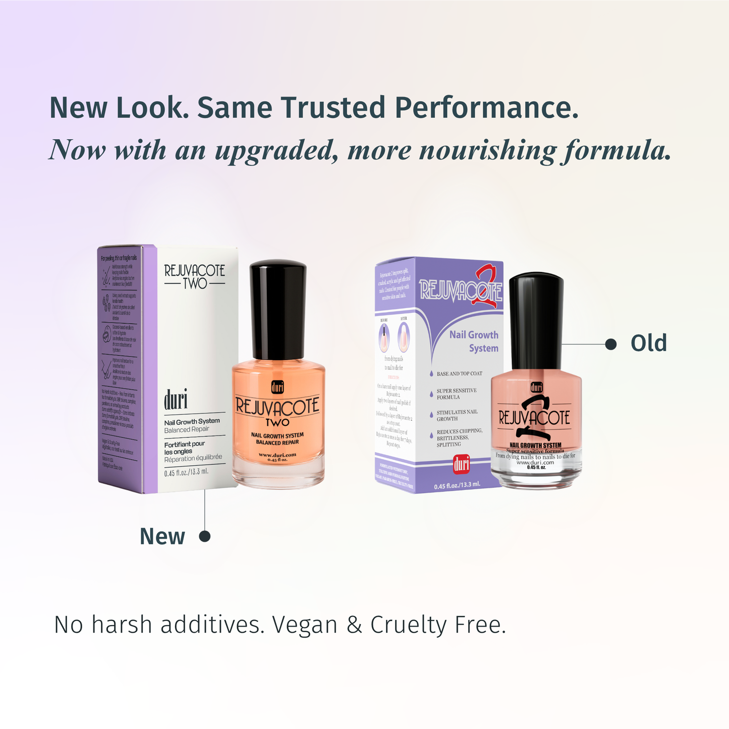 Rejuvacote 2 Nail Growth System, Super sensitive formula, Base and Top Coat, 12 Piece Display