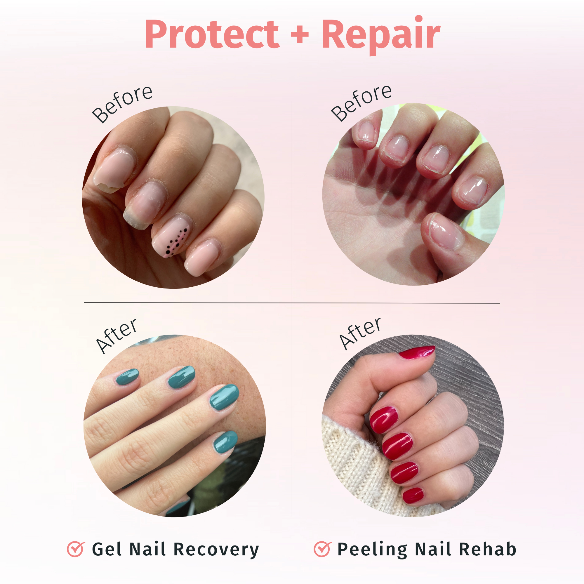 Nail Growth Treatment Polish Top and Base Coat - Rejuvacote 1 Original Maximum Strength Nail Growth System, Base and Top Coat - Duri Cosmetics - long lasting, sustainably made in small batches, made in USA