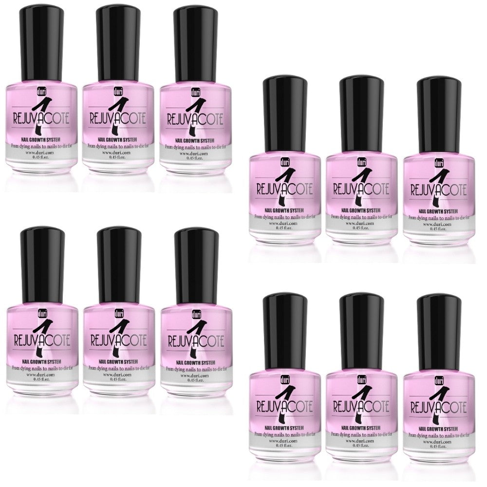 Rejuvacote 1 Original Maximum Strength Nail Growth System, Base and Top Coat, 12 Pieces Display