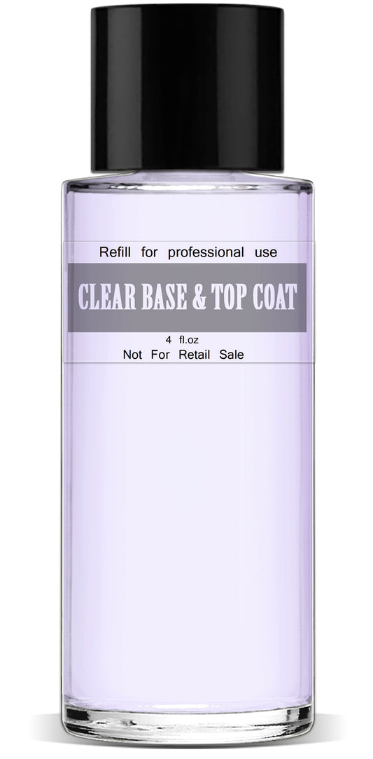 [shopify--color-pattern]  - Clear Base & Top Coat, 4 fl.oz. Refill - Duri Cosmetics -[shopify--product-benefits]