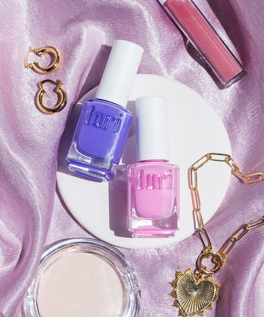 799 Delicate Thoughts and 797 Perfect Endings Pink and Purple Nail Polish Set, Romantic nails