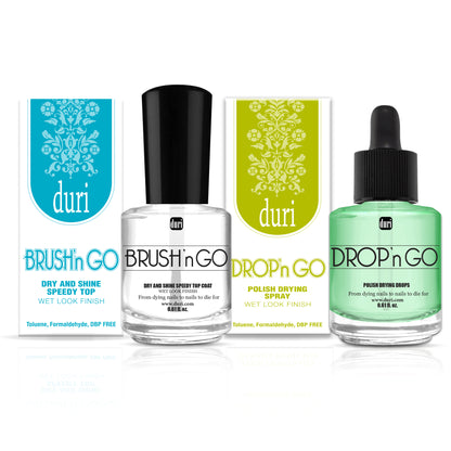 [shopify--color-pattern] Nail Care - Brush’n GO Dry & Shine Speedy Top Coat + Drop'n Go Polish Drying Drops, 0.61 fl.oz. each - Duri Cosmetics -[shopify--product-benefits]