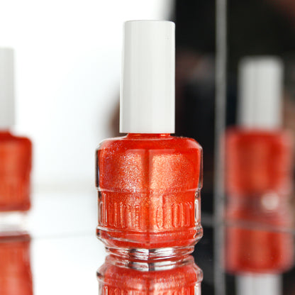 Fire 757 Metallic Glitter Orange Shade Of Polish