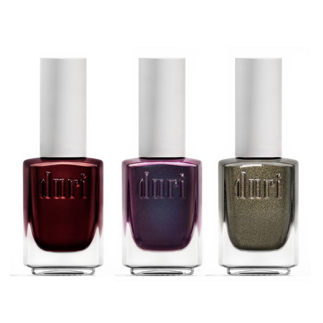 [shopify--color-pattern] Nail Polish - Vampy a La Mood, Deep Shimmer Trio Set - Duri Cosmetics -[shopify--product-benefits]