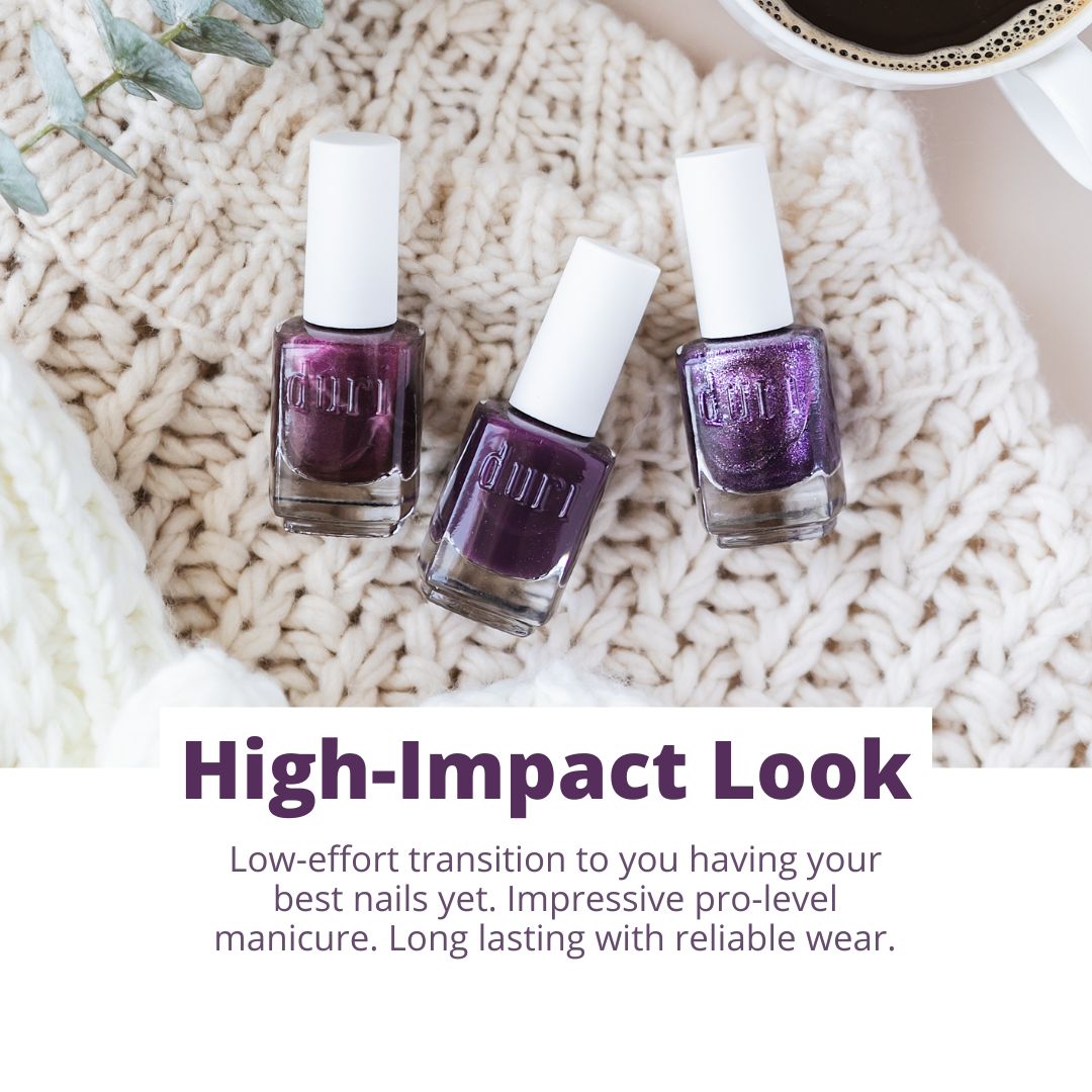[shopify--color-pattern] Nail Polish - Vampy a La Mood, Deep Shimmer Trio Set - Duri Cosmetics -[shopify--product-benefits]