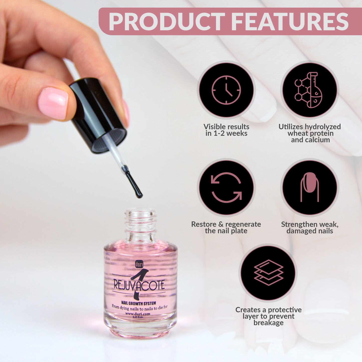 [shopify--color-pattern] Manicure Kits - Rouge Perfect Nails & Plum Lip Plumper Set - Duri Cosmetics -[shopify--product-benefits]