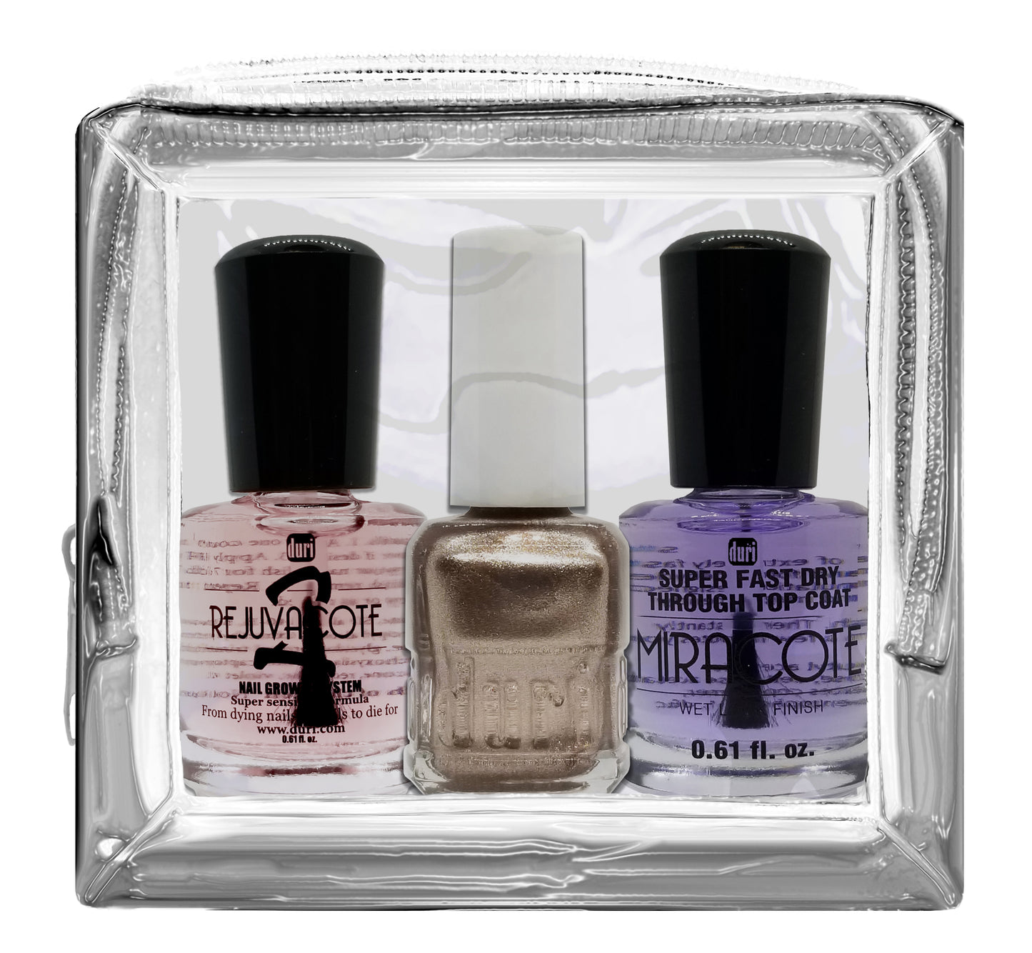 Rose Gold Polish & Quick Dry Polish Travel Set - Duri Cosmetics