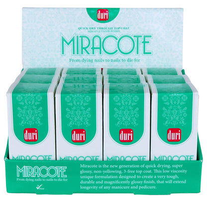 Miracote Quick Dry Through Top Coat, 12 Pieces Display - Duri Cosmetics