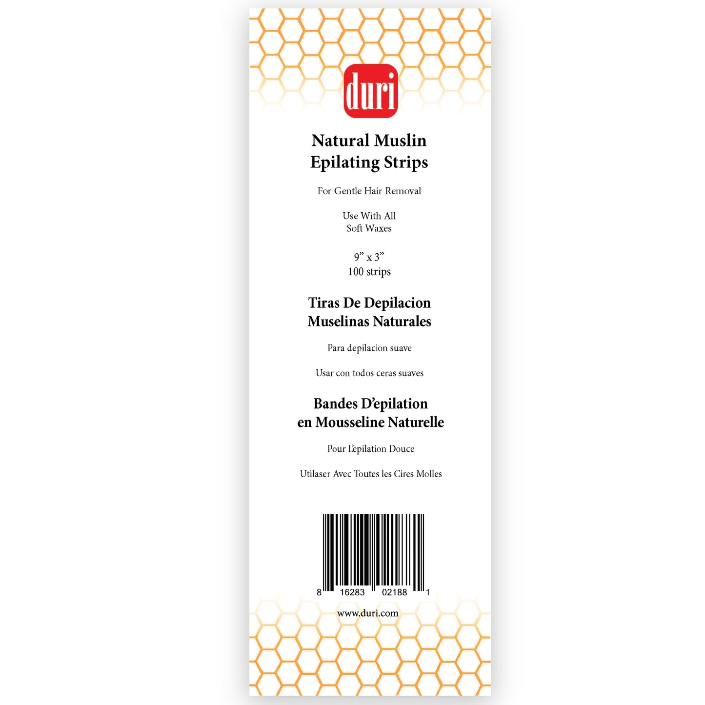 [shopify--color-pattern] Wax - Natural Muslin Epilating Strips - Duri Cosmetics -[shopify--product-benefits]