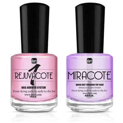 [shopify--color-pattern] Nail Care - Rejuvacote 1 Original Maximum Strength Nail Growth System + Miracote Quick Dry Through Top Coat - Duri Cosmetics -[shopify--product-benefits]