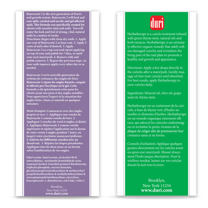 [shopify--color-pattern] Nail Care - Rejuvacote 2 Nail Growth Base & Top Coat Nail Polish System + Herbatherapy Cuticle Treatment Drops - Duri Cosmetics -[shopify--product-benefits]