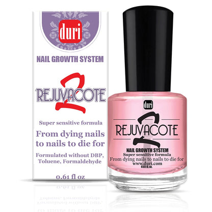 [shopify--color-pattern] Nail Care - Rejuvacote 2 Nail Growth System, Super sensitive formula, Base and Top Coat, 12 Piece Display - Duri Cosmetics -[shopify--product-benefits]