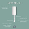 Nail Polish Rounded Flat Brush + Satin Cap